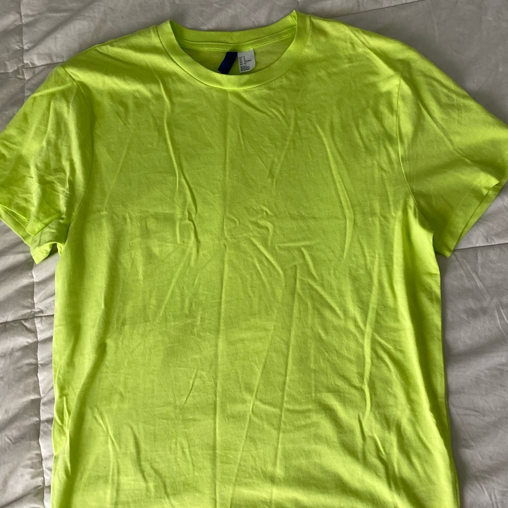 H&M basics neon green t-shirt